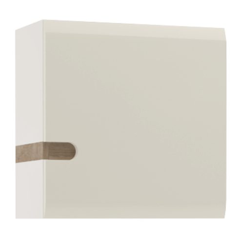 LYNATET Fali szekrény, fehér extra magas fényű HG/trufla sonoma tölgy,  65