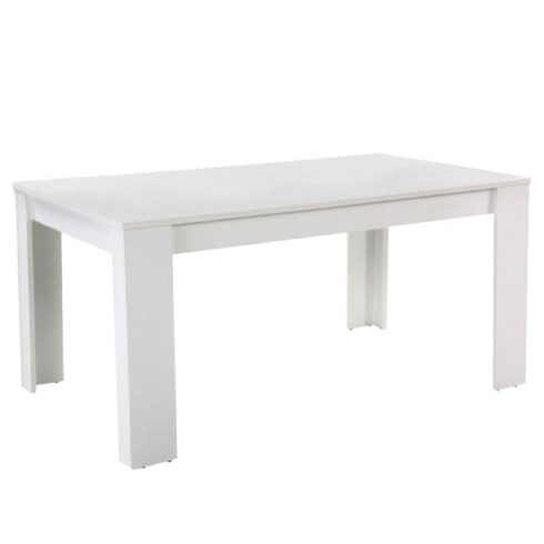 TOMY Étkezőasztal, fehér, laminált DTD, 160x90 cm, NEW
