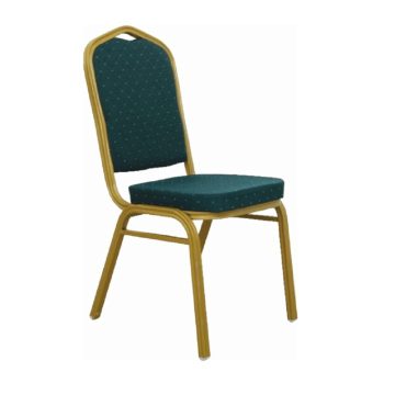 ZINA Rakásolható szék, zöld/matt arany keret, 2 NEW