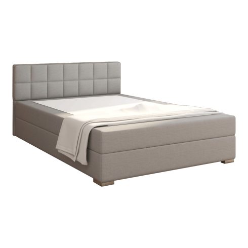 FERATA Boxspring típusú ágy 120x200, világosszürke, KOMFORT