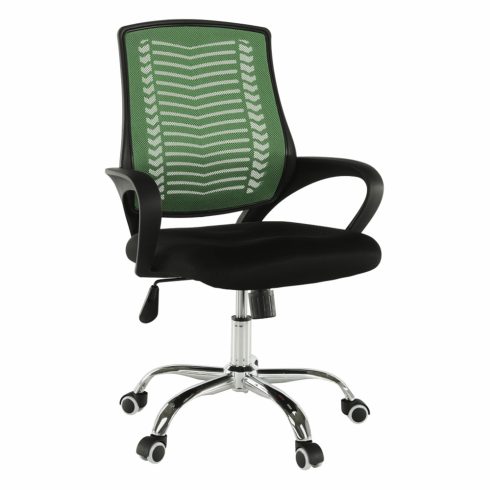 IMELA Irodai szék, zöld/fekete/króm, TYP 2