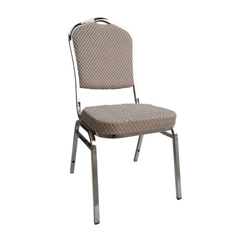 ZINA Rákásolható szék, bézs/minta/króm, 3 NEW
