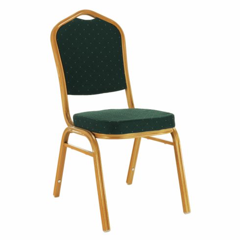 ZINA Rákásolható szék, zöld/zöld festés, 3 NEW