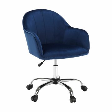 EROL Irodai szék, Velvet anyag kék/króm