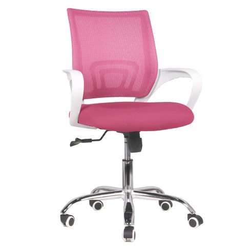 SANAZ Irodai szék, rózsaszín/fehér, TYP 2