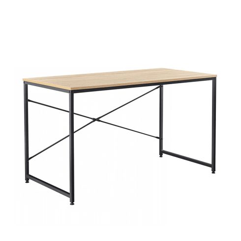 MELLORA Íróasztal tölgy/fekete, 100x60 cm