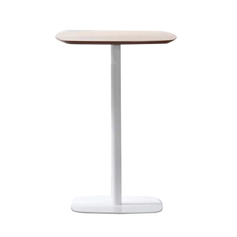 HARLOV Bárasztal, tölgy/fehér, MDF/fém, átmérő 60 cm