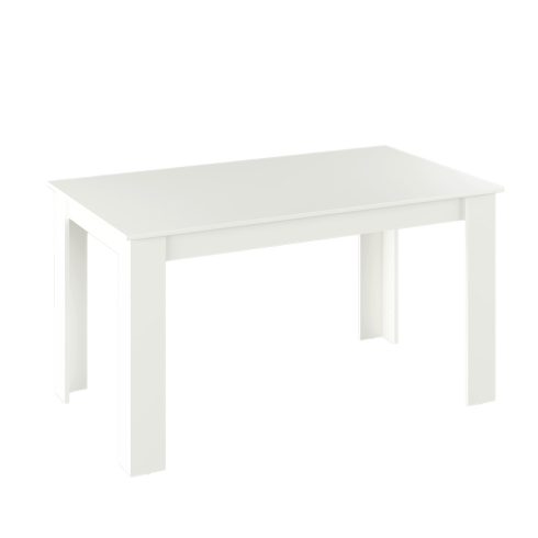 GENERAL Étkezőasztal, fehér, 140x80 cm, NEW