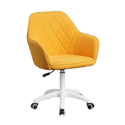 SANTY Irodai szék, szövet sárga/fehér
