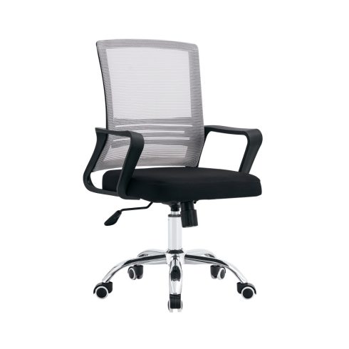 APOLO Irodai szék, háló szürkésbarna TAUPE/szövet fekete, 2 NEW