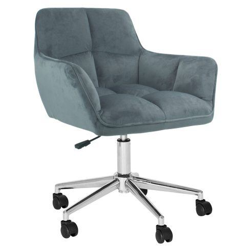 HAGRID Irodai szék, szürke Velvet anyag/króm, NEW