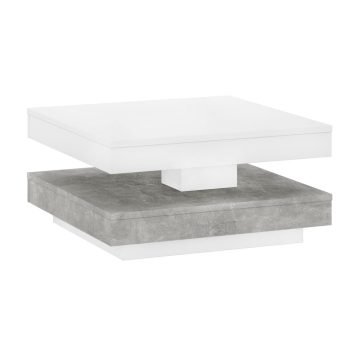 MANDY Dohányzóasztal, fehér/ beton