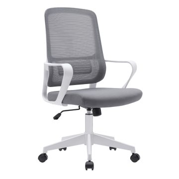 SALOMO Irodai szék, szürke/fehér, TYP 1