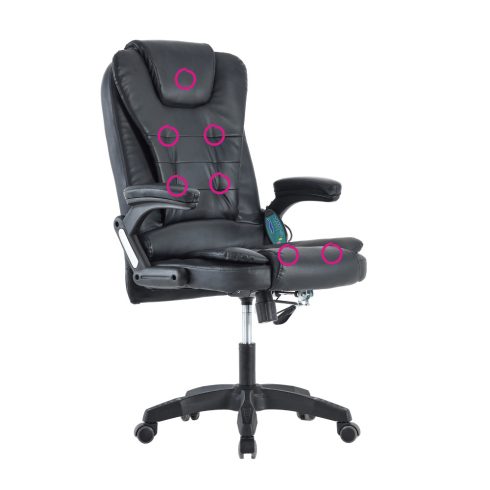 TYLER Irodai szék masszázs funkcióval, fekete, NEW
