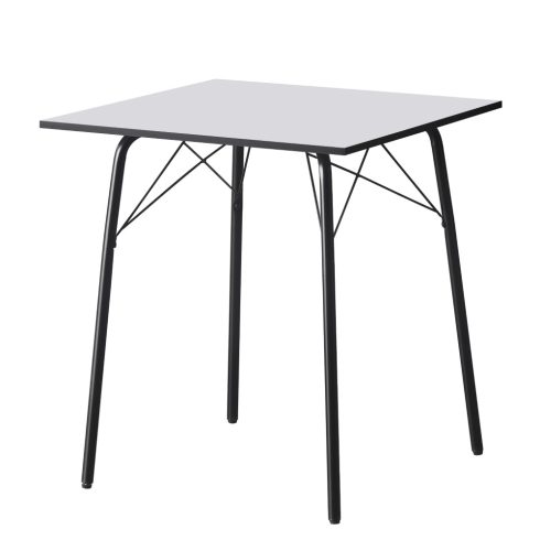 NALAK Étkezőasztal, fehér/fekete, 70x70x75 cm, TYP 1