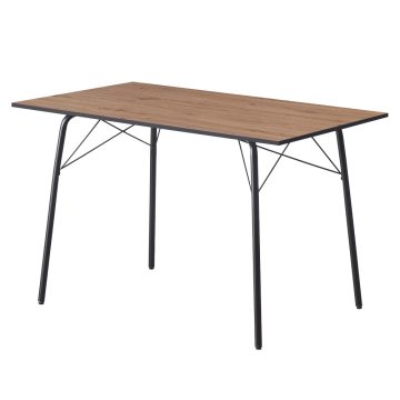   NALAK Étkezőasztal, artisan tölgy/fekete, 120x75x75 cm, TYP 2