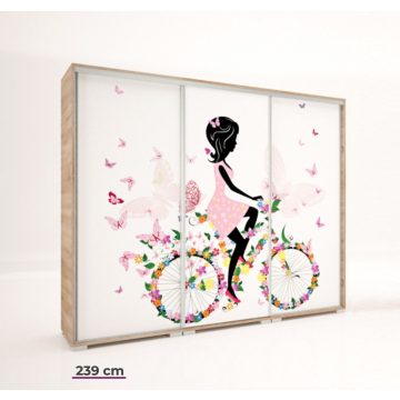 Italy Style 239 cm-es tolóajtós gardrób (Italy-29)