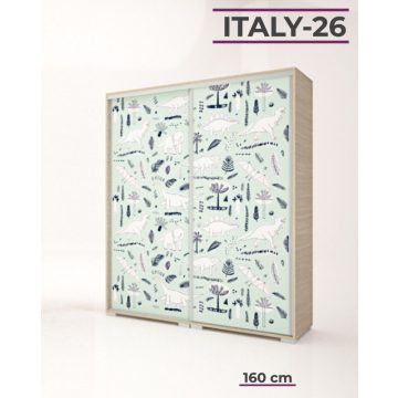 Italy Style 160 cm-es tolóajtós gardrób (Italy-26)