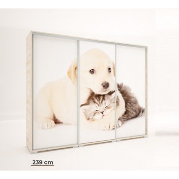 Italy Style 239 cm-es tolóajtós gardrób (Italy-07)