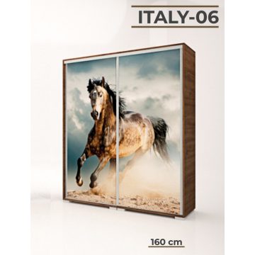 Italy Style 160 cm-es tolóajtós gardrób (Italy-06)