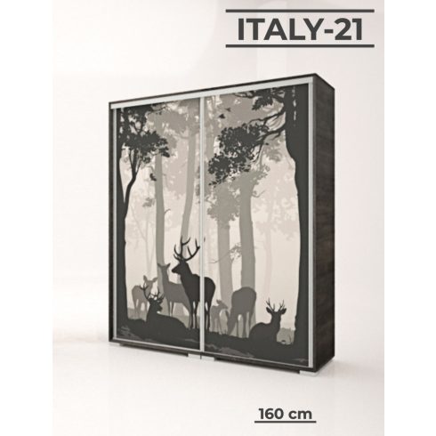 Italy Style 160 cm-es tolóajtós gardrób (Italy-21)