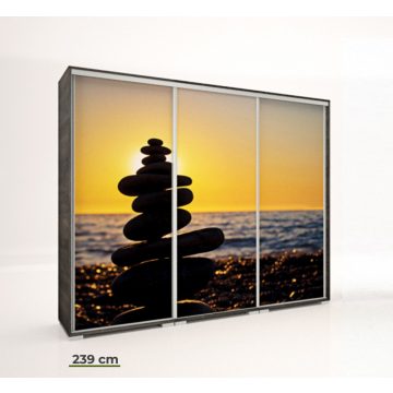 Italy Style 239 cm-es tolóajtós gardrób (Italy-04)