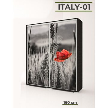 Italy Style 160 cm-es tolóajtós gardrób (Italy-01)