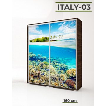 Italy Style 160 cm-es tolóajtós gardrób (Italy-03)