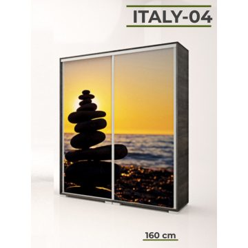 Italy Style 160 cm-es tolóajtós gardrób (Italy-04)