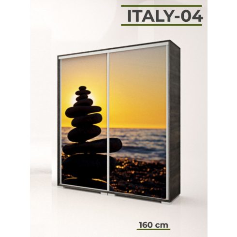 Italy Style 160 cm-es tolóajtós gardrób (Italy-04)