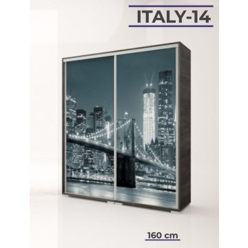Italy Style 160 cm-es tolóajtós gardrób (Italy-14)