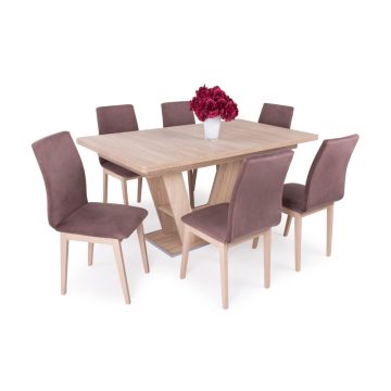 Praga asztal + 6 db Lotti szék