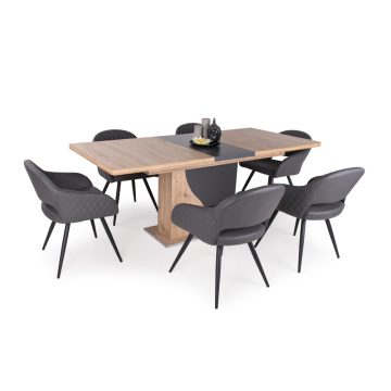 Aliz asztal + 6 db Cristal szék