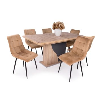 Aliz asztal + 6 db Kitty szék