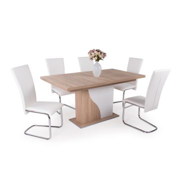 Aliz asztal + 6 db Paulo szék