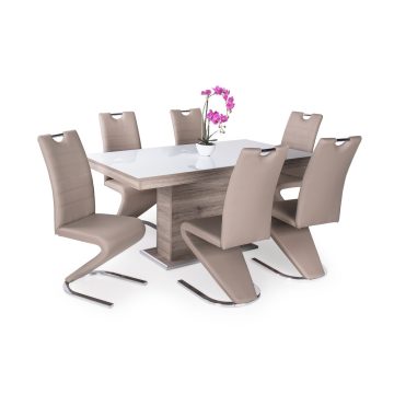 Flóra Plusz asztal + 6 db Lord szék