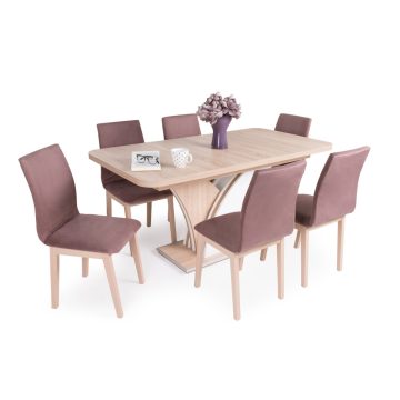 Enzo asztal + 6 db Lotti szék