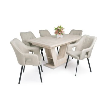 Prága asztal + 6 db Imperial szék