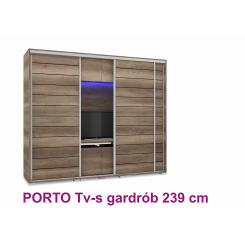 Porto Tv-s gardrób 239 cm