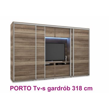 Porto Tv-s gardrób 318 cm