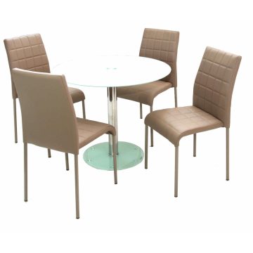 Nina asztal Kris cappucino székkel