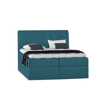 TYP50 boxspring ágy 180 cm azúrkék Trinity 13