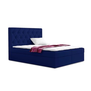 TYP56 boxspring ágy 160 cm sötétkék Fresh 11