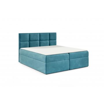 TYP57 boxspring ágy 180 cm azúrkék Trinity 13