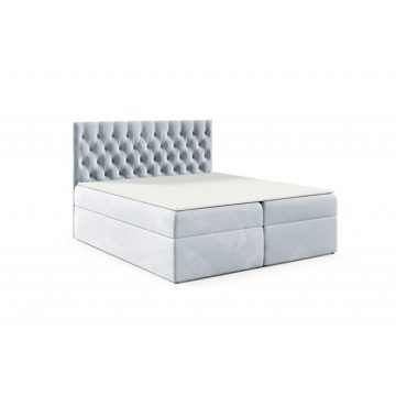 TYP58 boxspring ágy 180 cm világoskék Fresh 33
