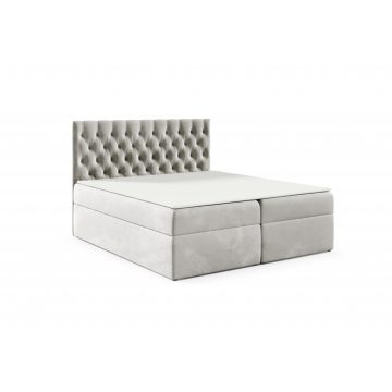 TYP58 boxspring ágy 140 cm világos bézsesszürke Fresh 2