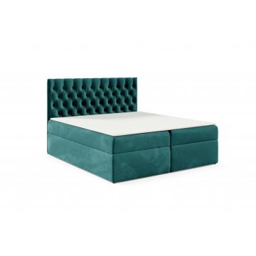 TYP58 boxspring ágy 180 cm türkiz zöld Fresh 30