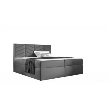 ST6 boxspring ágy 180cm sötétszürke Riviera 95