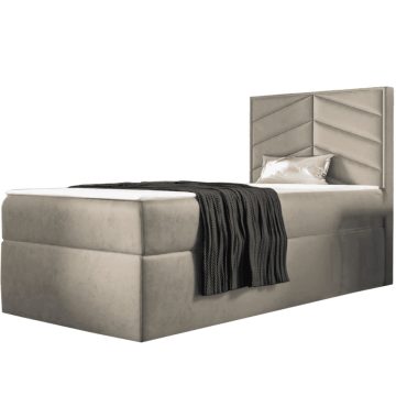 ST7 boxspring ágy 80cm világosbézs Riviera 21