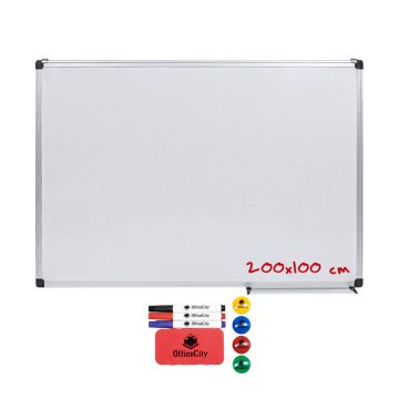   OfficeCity 200x100cm mágnestábla alumínium kerettel (WB200100) törölhető mágnes tábla, fehértábla, whiteboard